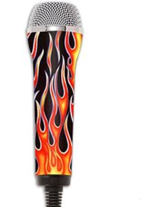 MightySkins Protective Vinyl Skin Decal Compatible with Redoctane Rock Band Microphone Case wrap Cover Sticker Skins Hot Flames