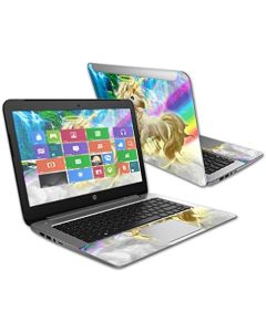 Mightyskins Skin Compatible with Hp Stream 14" (2015) Laptop Cover Wrap Sticker Skins Unicorn