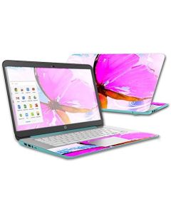 Mightyskins Skin Compatible with Hp Chromebook 14 (2015) Case Wrap Cover Sticker Skins Pink Butterfly