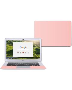 Mightyskins Skin Compatible with Acer Chromebook 14" Cb3-431 - Solid Blush | Protective, Durable, and Unique Vinyl Decal Wrap Cover | Easy to Apply, Remove, and Change Styles | Made in The USA