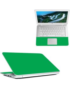 Mightyskins Skin Compatible with Hp Chromebook 14" (2018) - Solid Green | Protective, Durable, and Unique Vinyl Decal Wrap Cover | Easy to Apply, Remove, and Change Styles | Made in The USA