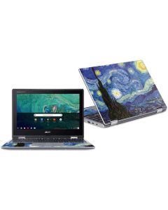 Mightyskins Skin Compatible with Acer Chromebook Spin 11" Cp311 - Starry Night | Protective, Durable, and Unique Vinyl Decal Wrap Cover | Easy to Apply, Remove, and Change Styles | Made in The USA